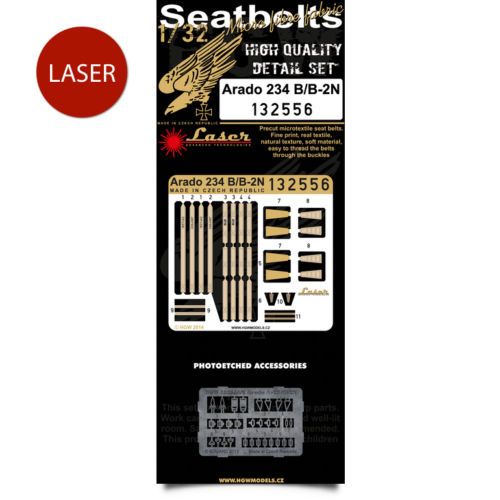 HGW HGW132556 1:32 Arado Ar-234B & Ar-234B-2N seatbelts