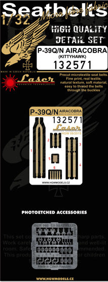 HGW HGW132571 1:32 Bell P-39Q/N Airacobra pre-cut