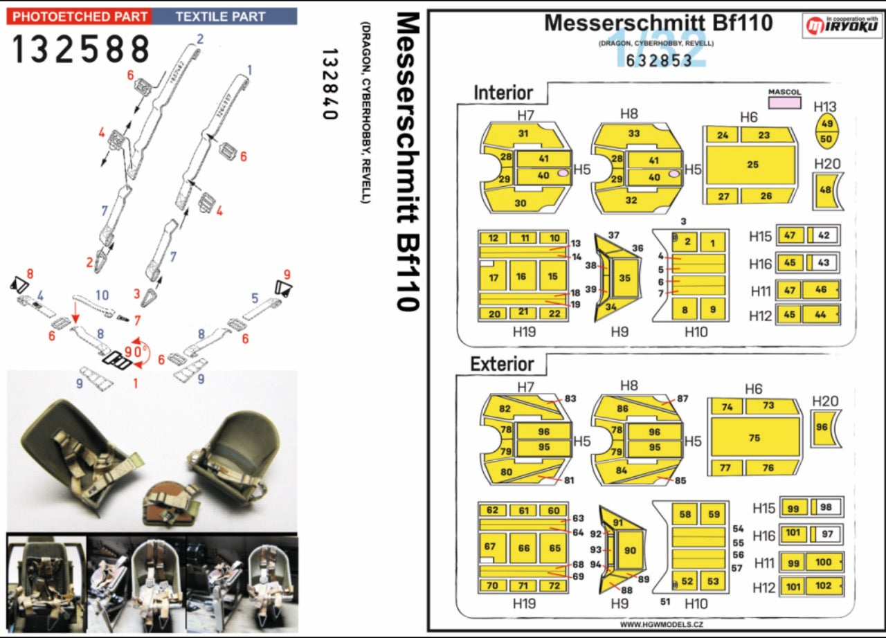 HGW HGW132840 1:32 MESSERSCHMITT Bf-110C/D