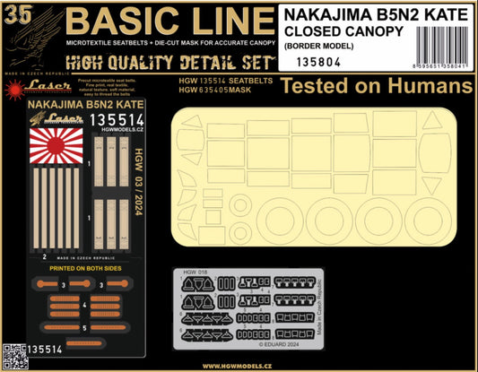 HGW HGW135804 1:35 Nakajima B5N2 KATE