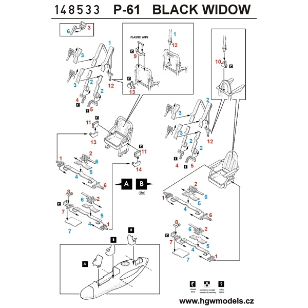 HGW HGW148533 1:48 Northrop P-61A/P-61B/P-61C 'Black Widow'