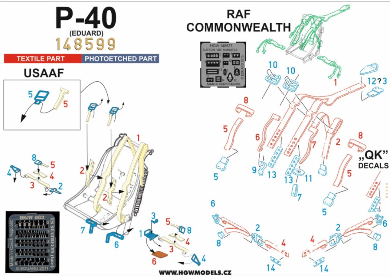 HGW HGW148599 1:48 Curtiss P-40E Warrhawk