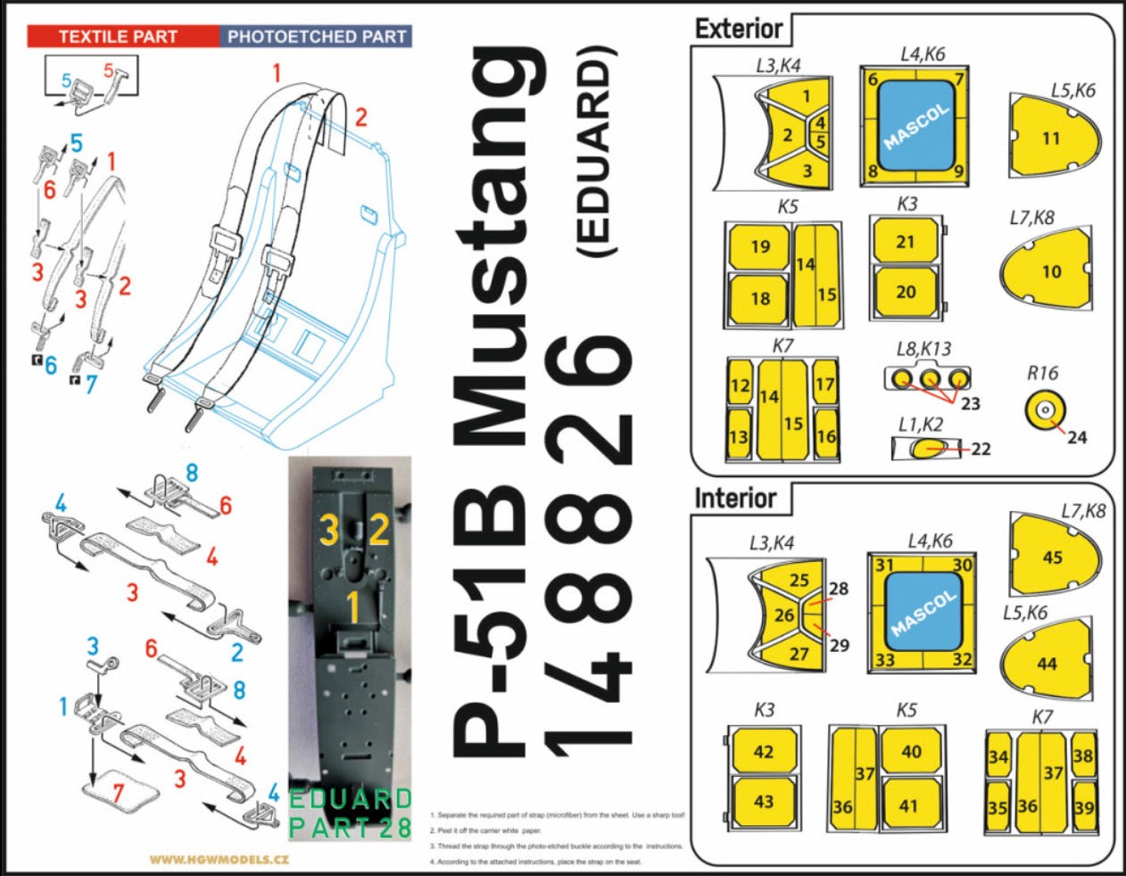 HGW HGW148826 1:48 North-American P-51B MUSTANG