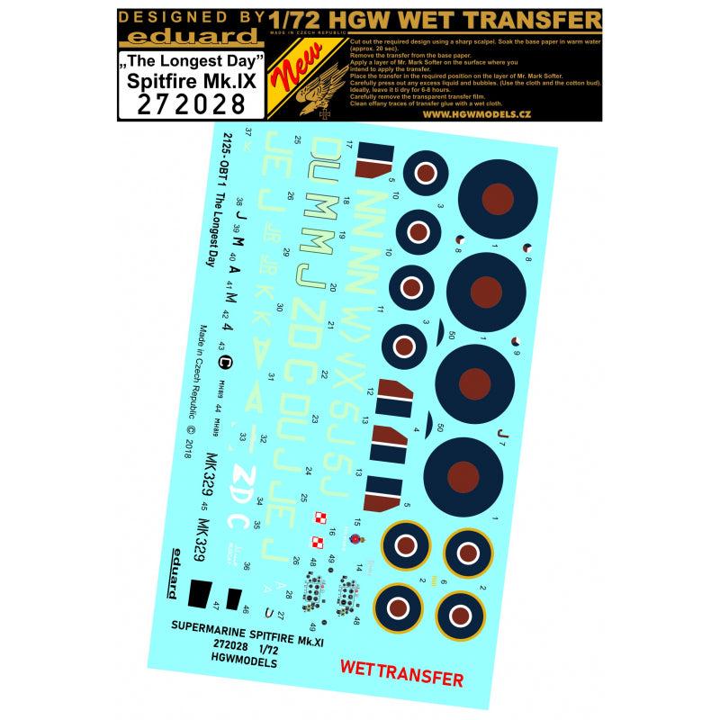 HGW HGW272028 1:72 Supermarine Spitfire Mk.IXC/Mk.IXe "The Longest Day"