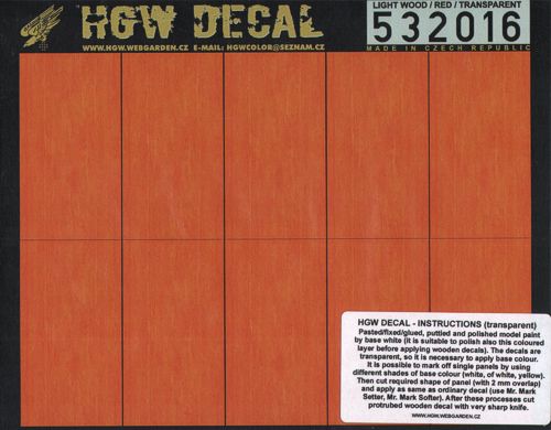 HGW HGW532016 1:32 LIGHT WOOD / RED TRANSPARENT A5