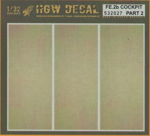 HGW HGW532027 1:32 Royal_Aircraft_Factory Fe.2B cockpit wood effect side panels