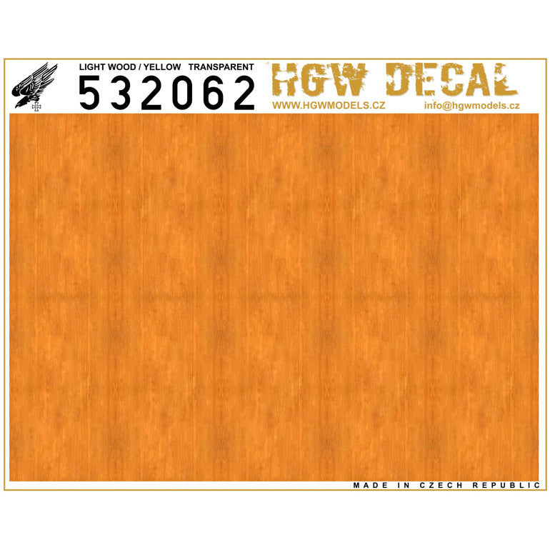 HGW HGW532062 1:32 Light Wood transparent | no grid | sheet: A5 Decals