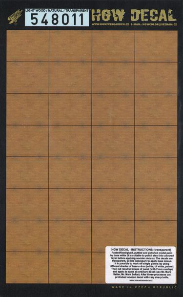 HGW HGW548011 1:48 LIGHT WOOD/NATURAL TRANSPARENT A4