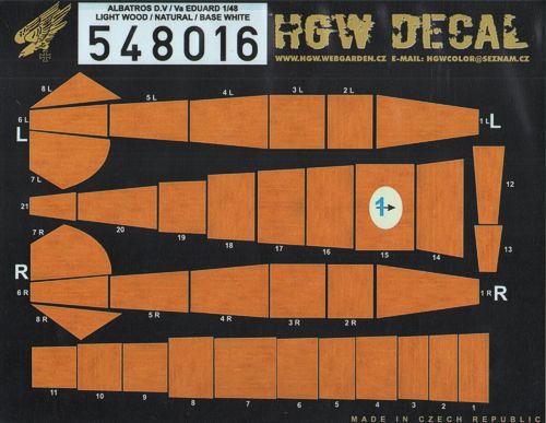 HGW HGW548016 1:48 Albatros D.V/D.V.a BASE WHITE