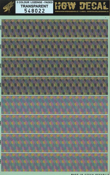 HGW 548022 German WWI 5-Colour Lozenge Faded Pattern 1:48