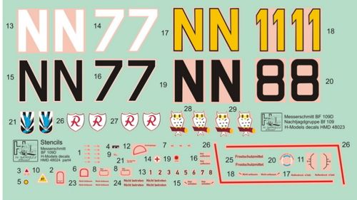 H-Model Decals HMD48023 Bf-109D Invasion of Norway Pt 4 1:48