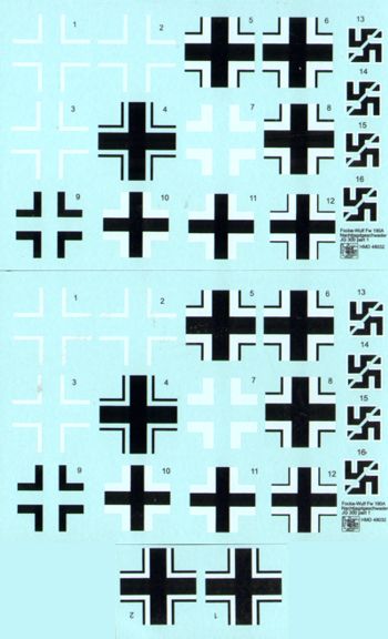 H-Model Decals HMD48032 Fw-190A NJG Wilde Sau JG 300 Pt 1 1:48