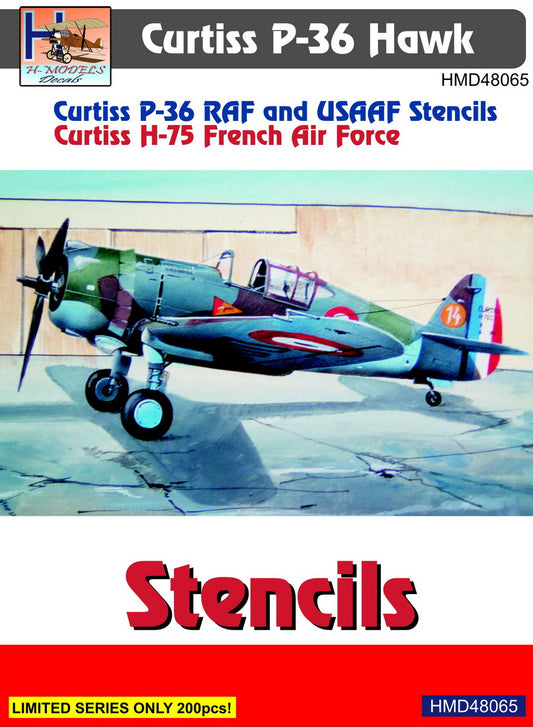 H-Model Decals HMD48065 1:48 Curtiss P-36 stencils