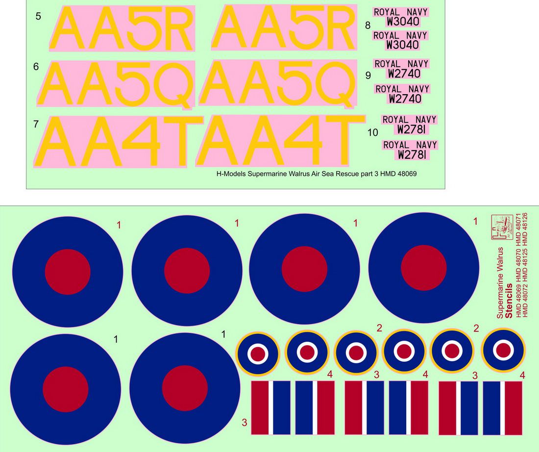 H-Model Decals HMD48069 1:48 Supermarine Walrus Mk.I/Mk.II