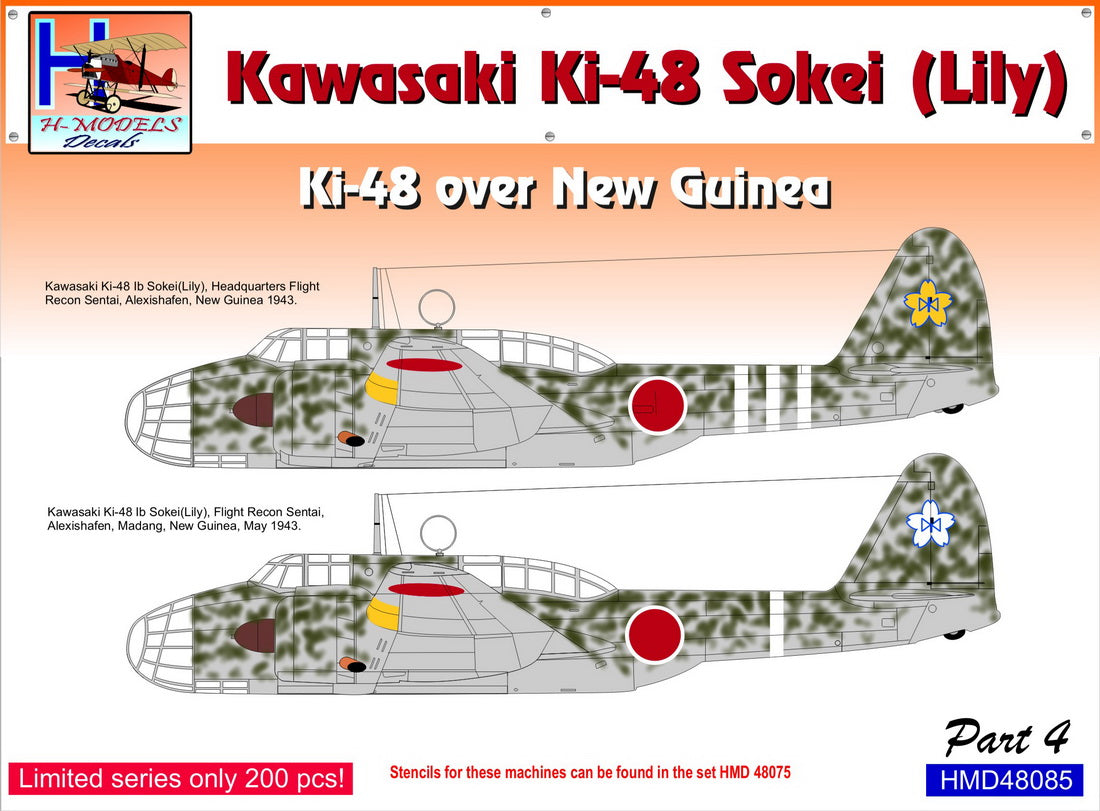 H-Model Decals HMD48085 1:48 Kawasaki Ki-48-Ib/Ki-48-IIb over New Guinea, Pt.4