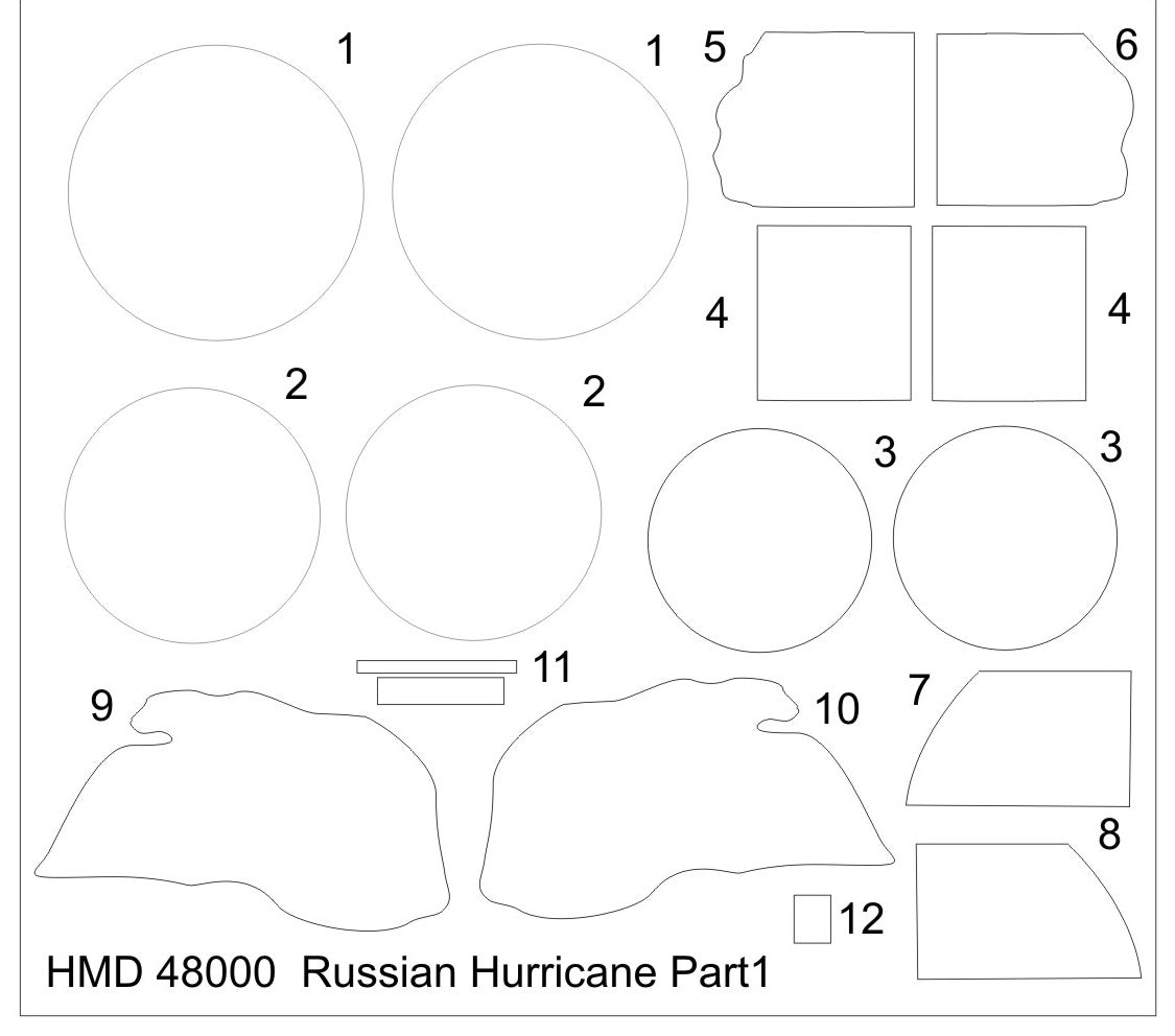 H-Model Decals HMD48108 1:48 Soviet Hawker Hurricanes Mk.I/Mk.II, Pt.1