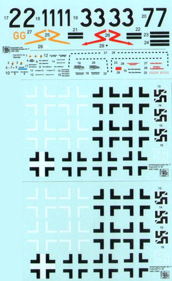 H-Model Decals HMD72062 1:72 Focke-Wulf Fw-190F SG 77