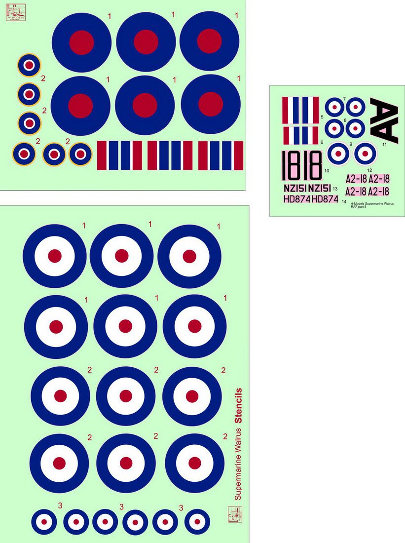 H-Model Decals HMD72093 Walrus Mk.I/Seagull RAAF Pt 2 1:72
