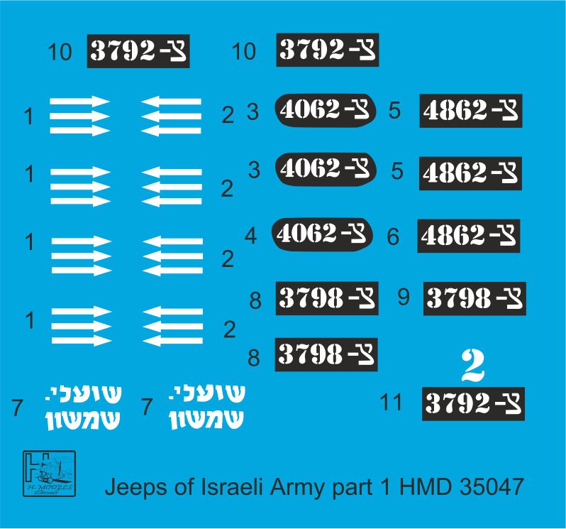 H-Model Decals HMT35047 1:35 Willys Jeep MB/U.S