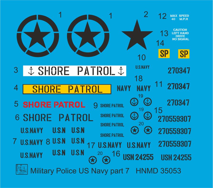 H-Model Decals HMT35053 1:35 Willys Jeep MB/U.S