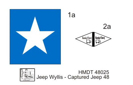 H-Model Decals HMT48025 1:48 Willys Jeep MB/U.S