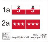 H-Model Decals HMT72039 1:72 Willys Jeep MB/U.S
