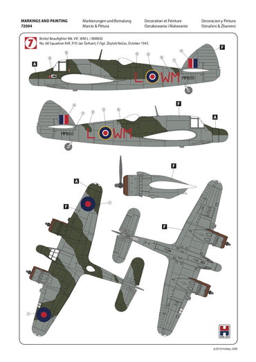 Hobby 2000 H2K72004 1:72 Bristol Beaufighter Mk.VIC