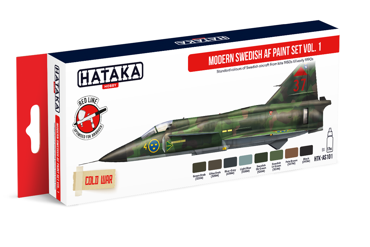 Hataka HTK-AS101 1:48 "Modern Swedish AF paint set vol