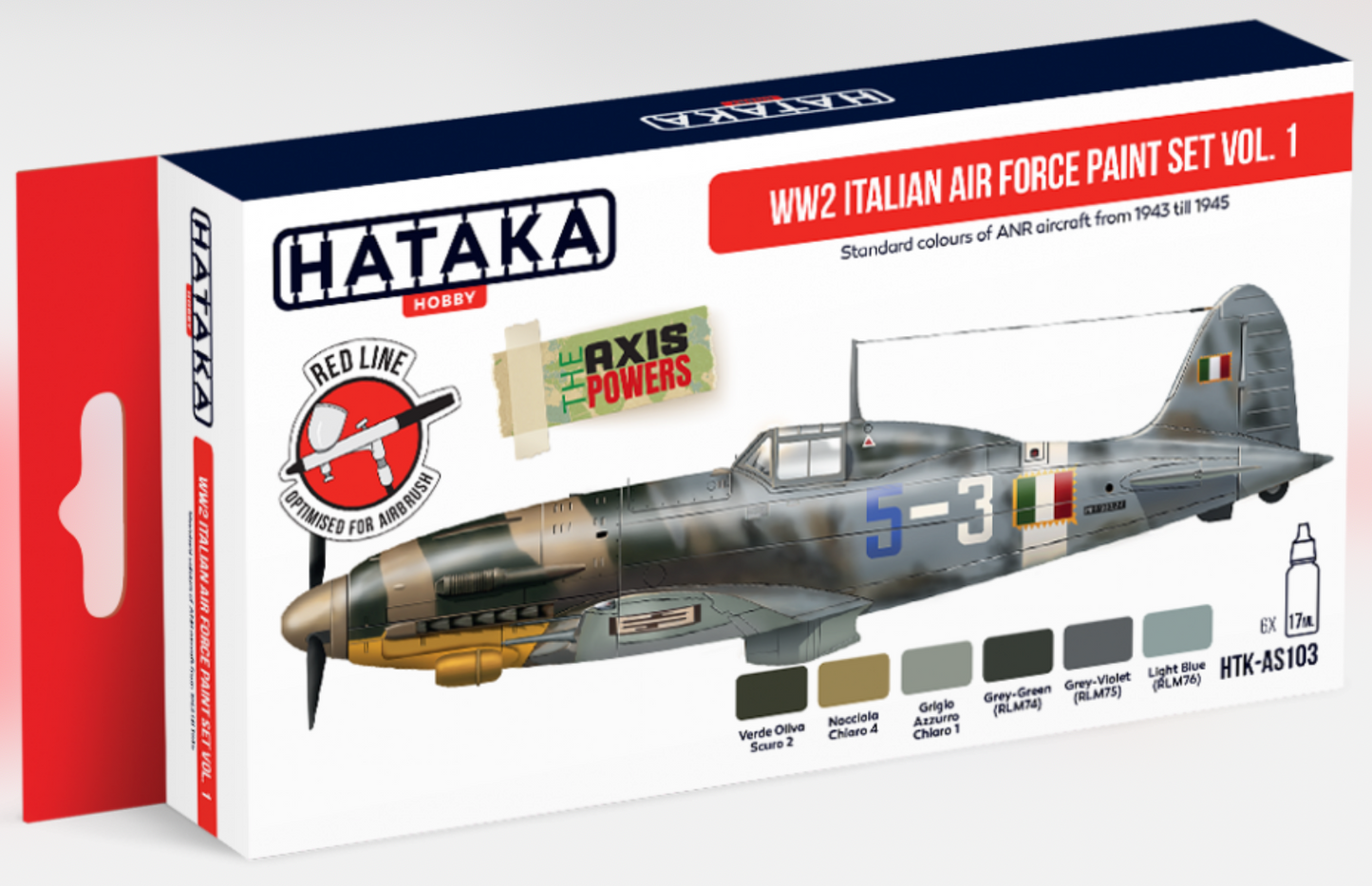 Hataka HTK-AS103 1:48 Italian Air Force Paint set WWII vol