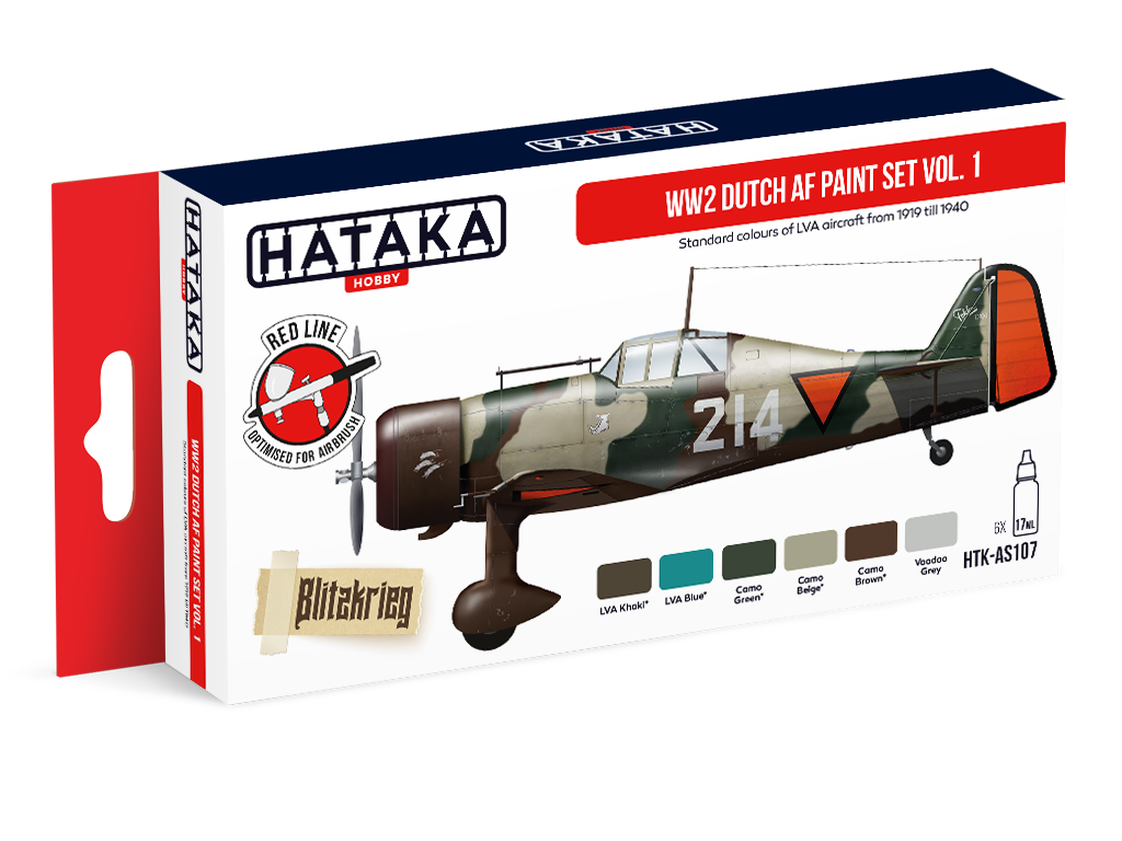 Hataka HTK-AS107 1:48 WW2 Dutch AF paint set vol
