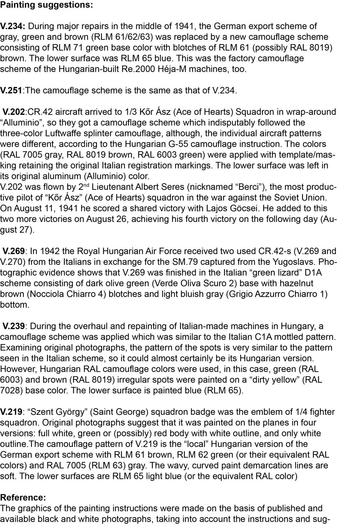 HAD Models HUN32074 1:32 Fiat CR-42 Hungarian Fighters with Cross insignias