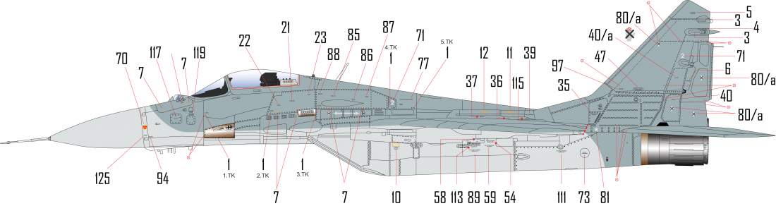 HAD Models HUN48239 1:48 Mikoyan MiG-29 Hungarian in NATO service Stenciling
