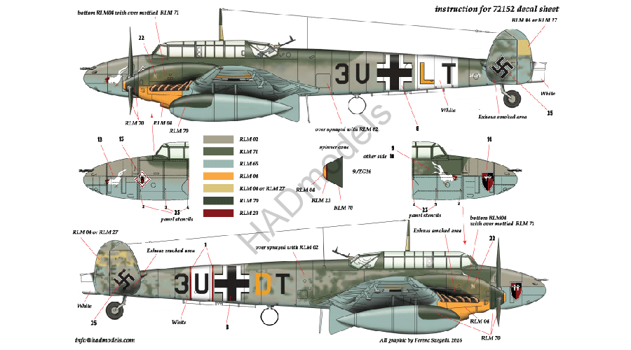 HAD Models HUN72152 1:72 Messerschmitt Bf-110D-3 "Afrika" Part 1
