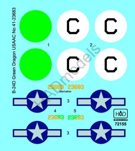 HAD Models HUN72155 1:72 Consolidated B-24D Liberator Green Dragon USAF