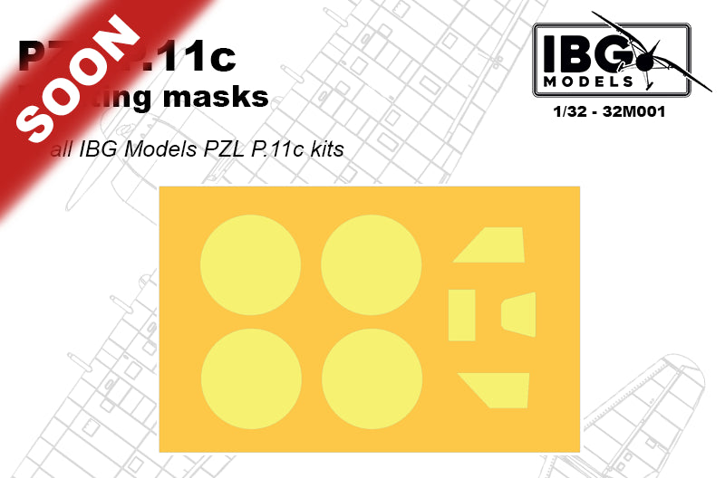 IBG Models IBG32M001 1:32 PZL P.11c Painting Masks