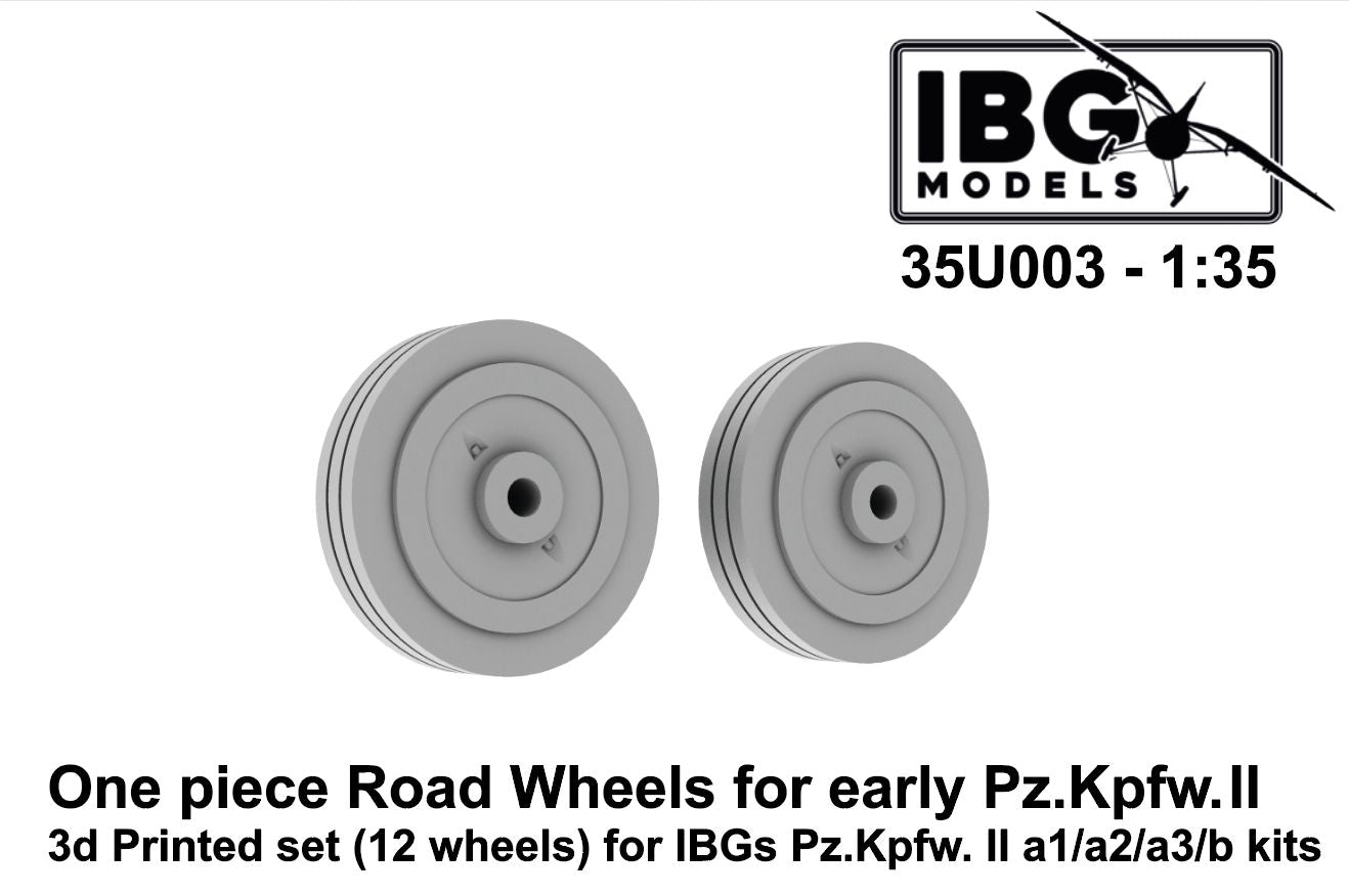 IBG Models IBG35U003 1:35 One piece road wheels for Pz.Kpfw.II a1/a2/a3/b kit