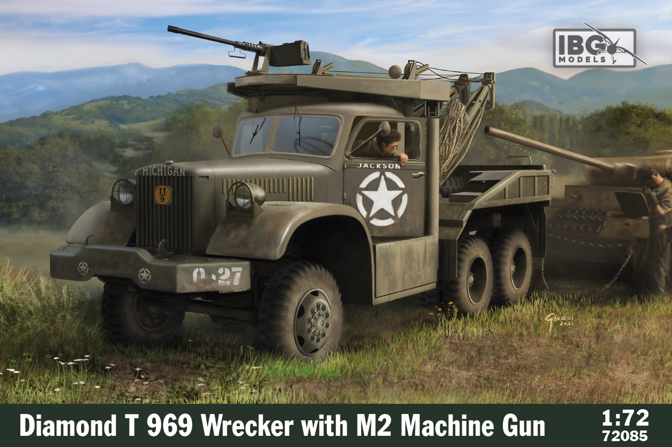 IBG Models IBG72085 1:72 Diamond T 969 Wrecker M2 Machine gun & bonus PE set
