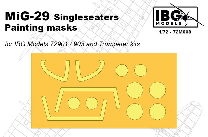 IBG Models IBG72M008 1:72 Mikoyan MiG-29 Painting Masks