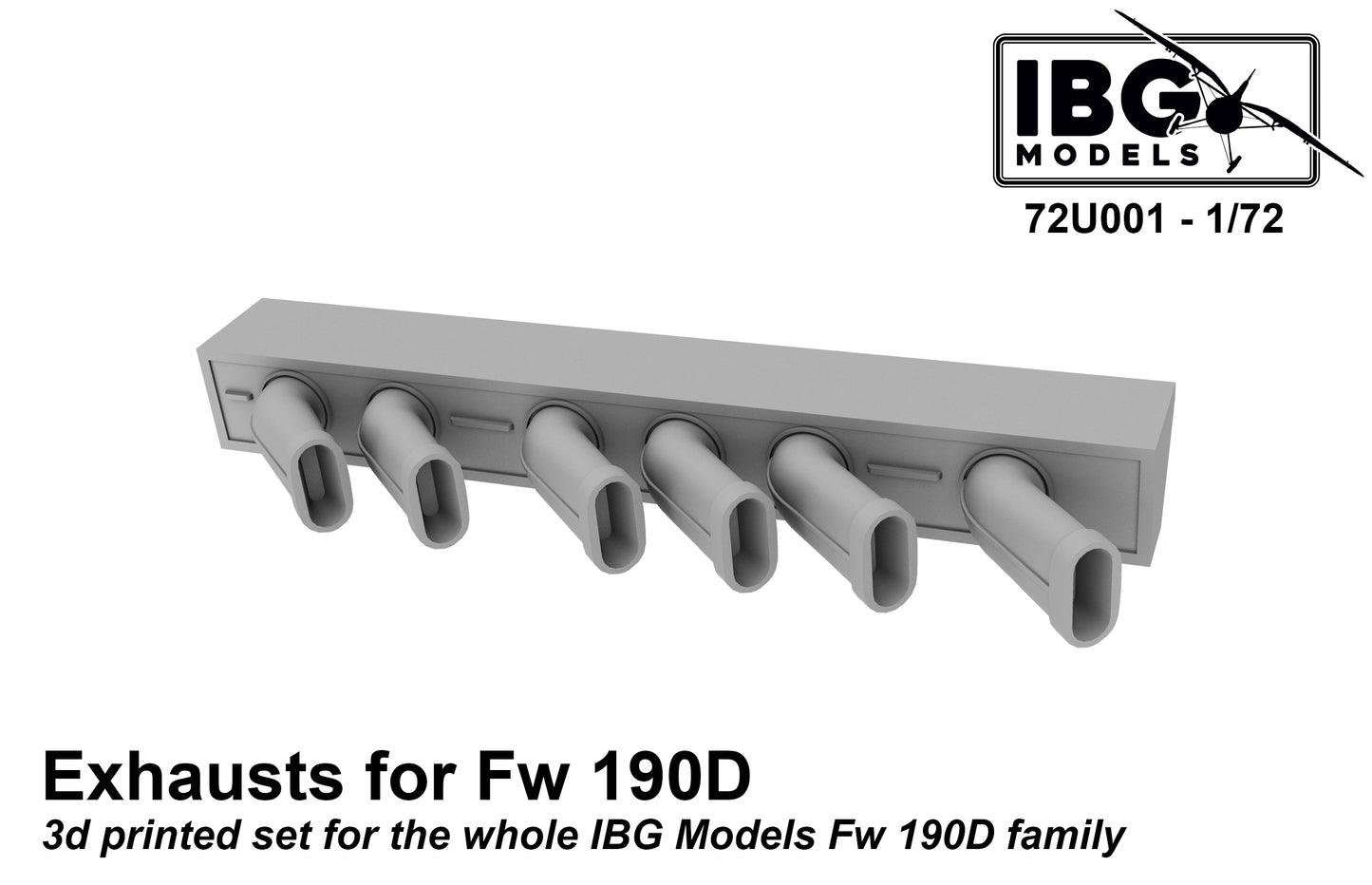 IBG Models IBG72U001 1:72 Exhausts for Focke-Wulf Fw-190D family