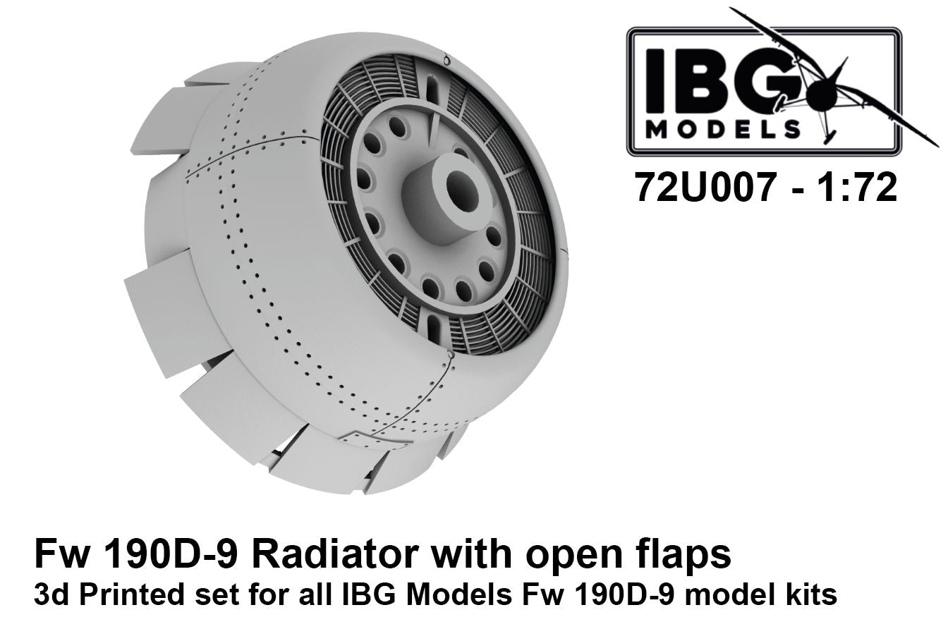IBG Models IBG72U007 1:72 Radiator with open flaps for Focke-Wulf Fw-190D family