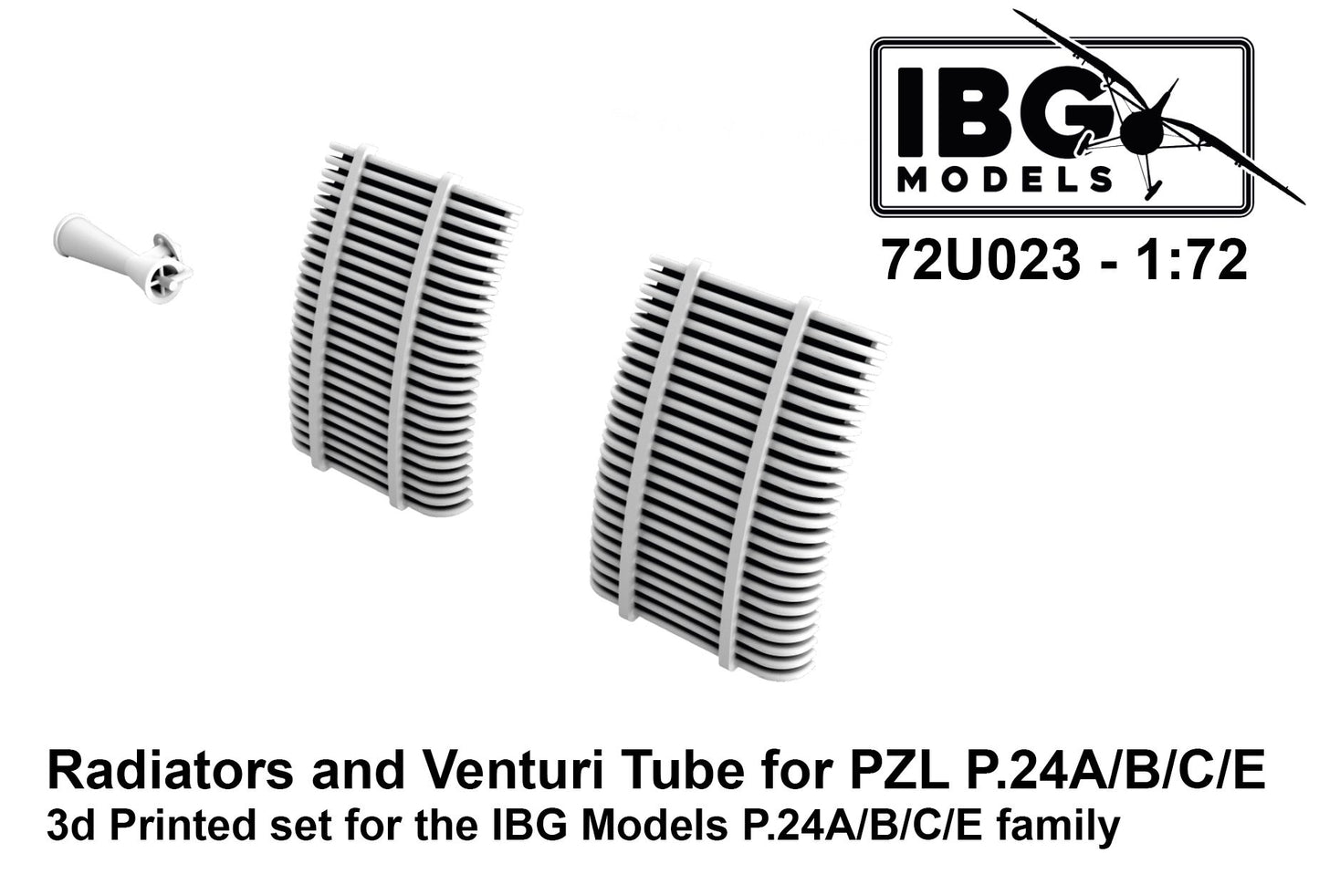 IBG IBG72U023 1:72 PZL P.24 Radiators & Venturi Tube