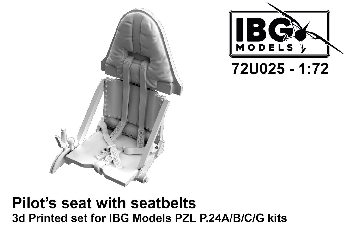 IBG Models IBG72U025 1:72 Pilot's seat with seatbelts for PZL P.24A/B/C/G