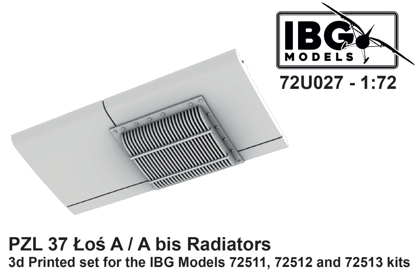 IBG Models IBG72U027 1:72 Radiators for PZL-37 Los A/A bis