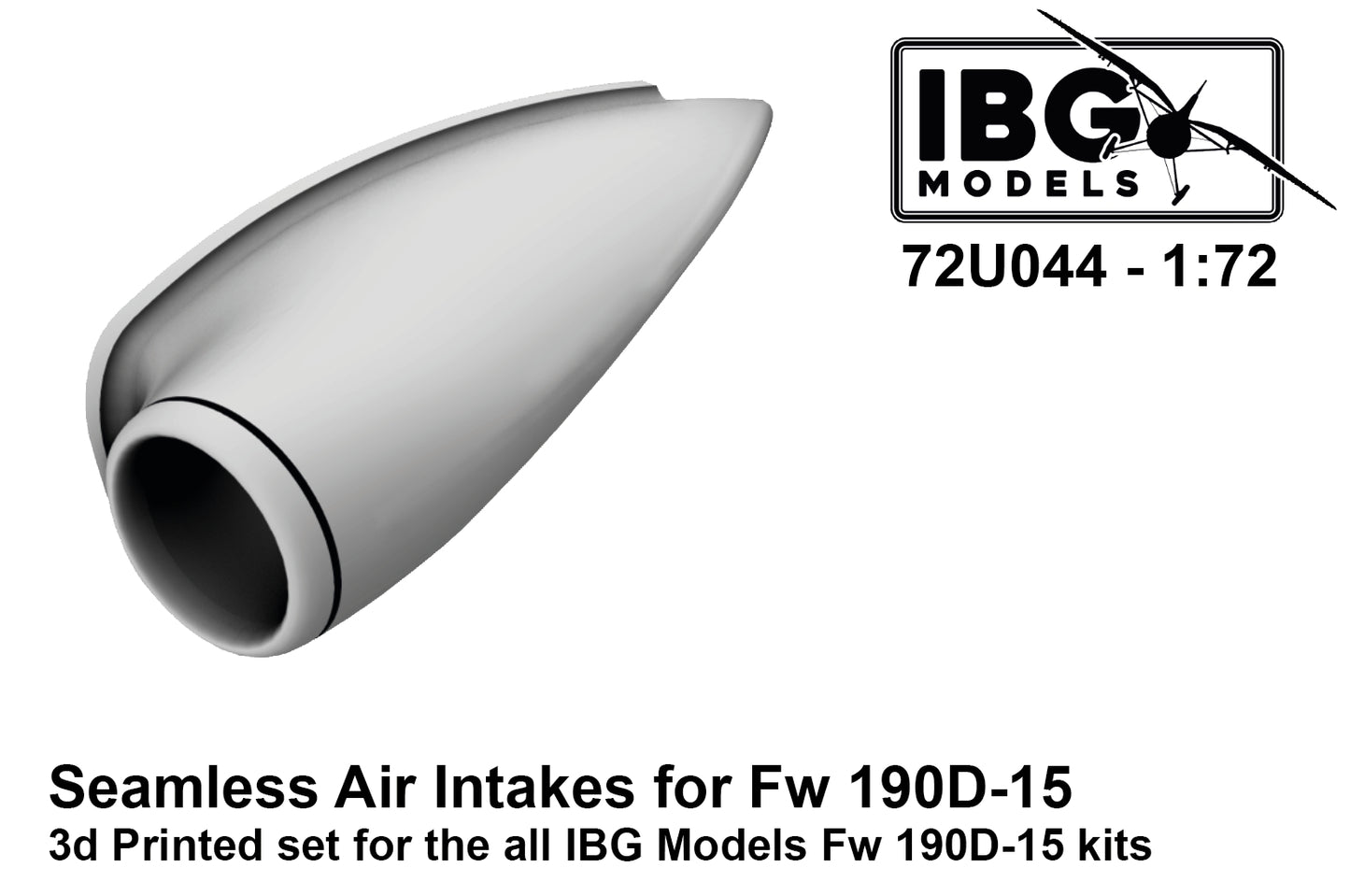 IBG Models IBG72U044 1:72 Seamless Air Intakes for Focke-Wulf Fw-190D-15