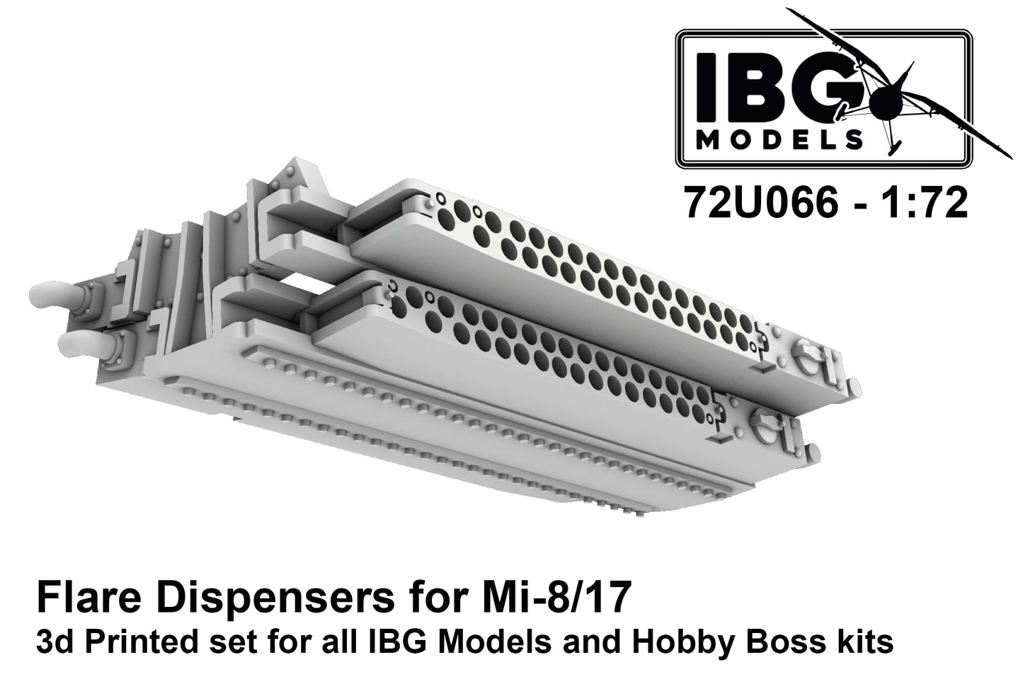 IBG Models IBG72U066 1:72 Mil Mi-8 and Mi-17 Flare Dispensers