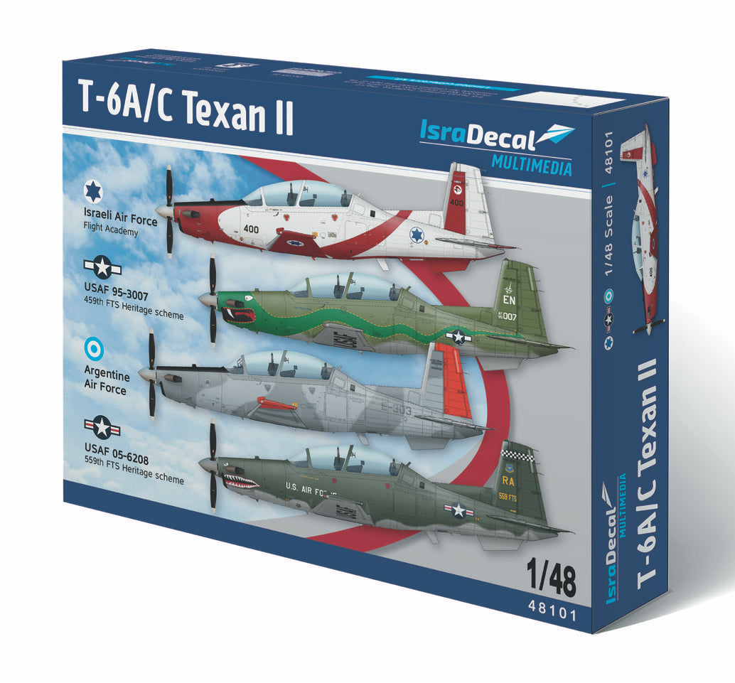IsraDecal Studio IDM-48101 T-6A/C Texan II IAF & USAF Markings 1:48