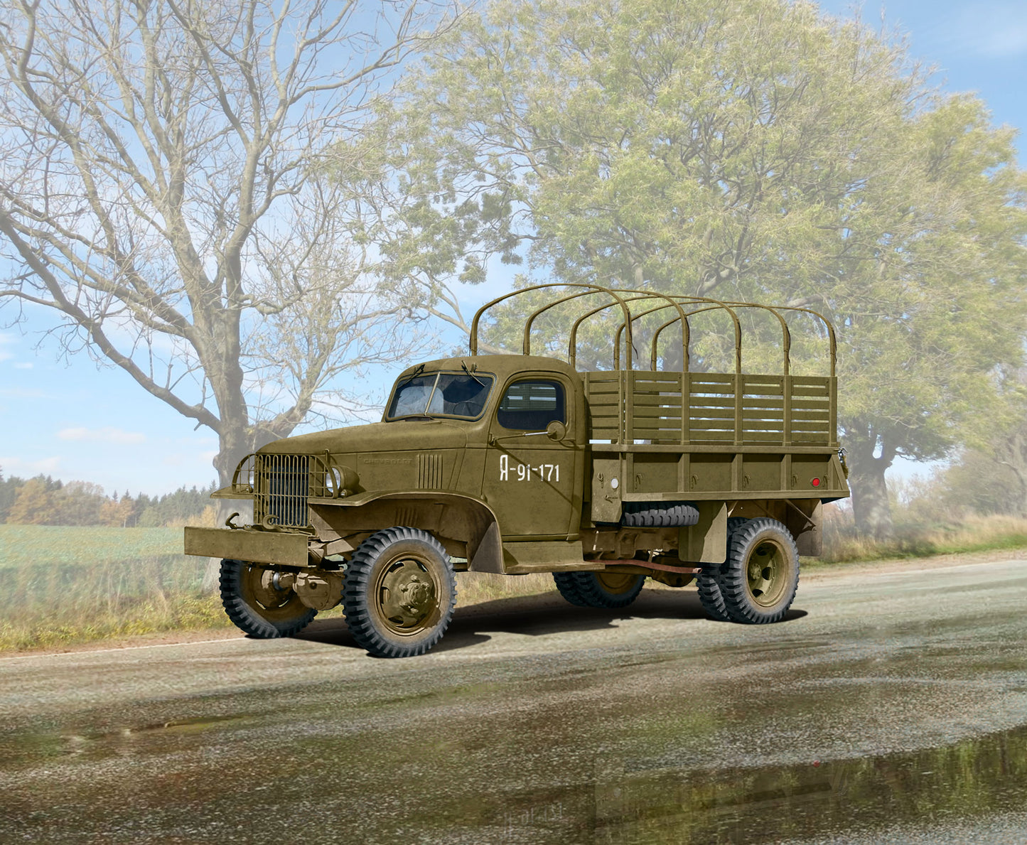 ICM UA ICM35593 1:35 G7107 4x4 WWII Army Truck
