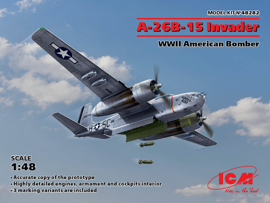 ICM UA ICM48282 1:48 Douglas A-26B-15 Invader, WWII American Bomber