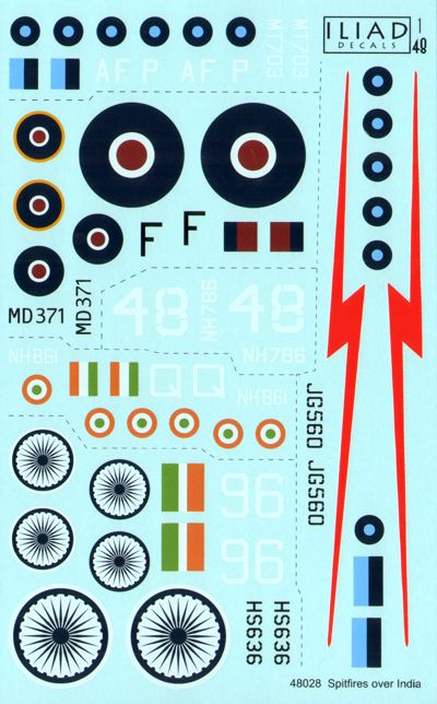 Iliad Design ILD48028 1:48 Supermarine Spitfires over India