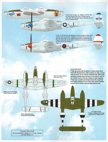 Iliad Design ILD72008 1:72 Lockheed P-38J/P-38L Lightning